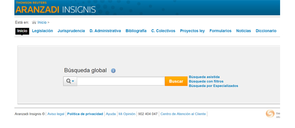 Base de dades jurídica Thomson-reuters-Aranzadi