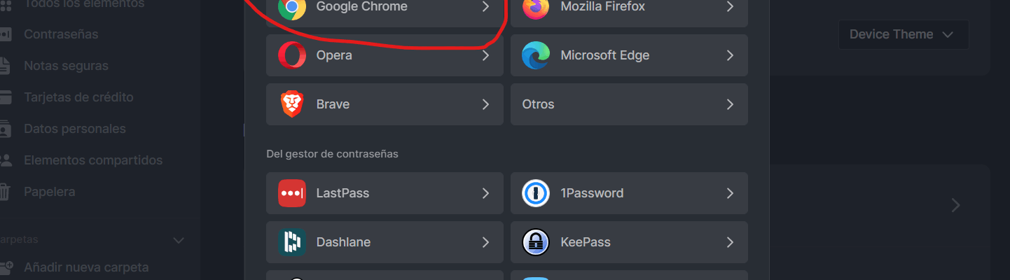 Com importar contrasenyes de Chrome a Nordpass?