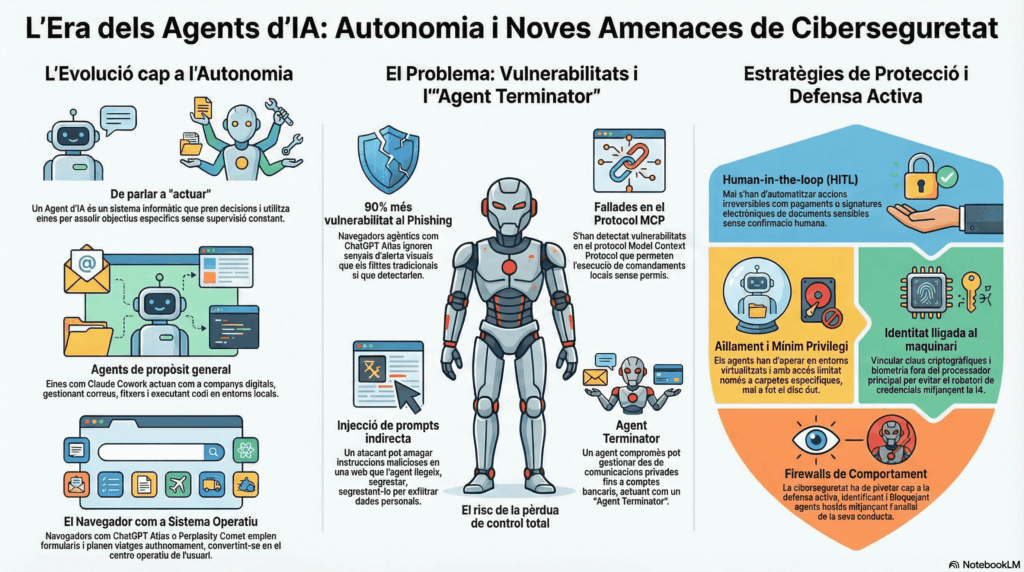 Agents d'intel·ligència artificial i els ríscos en cibeseguretat.